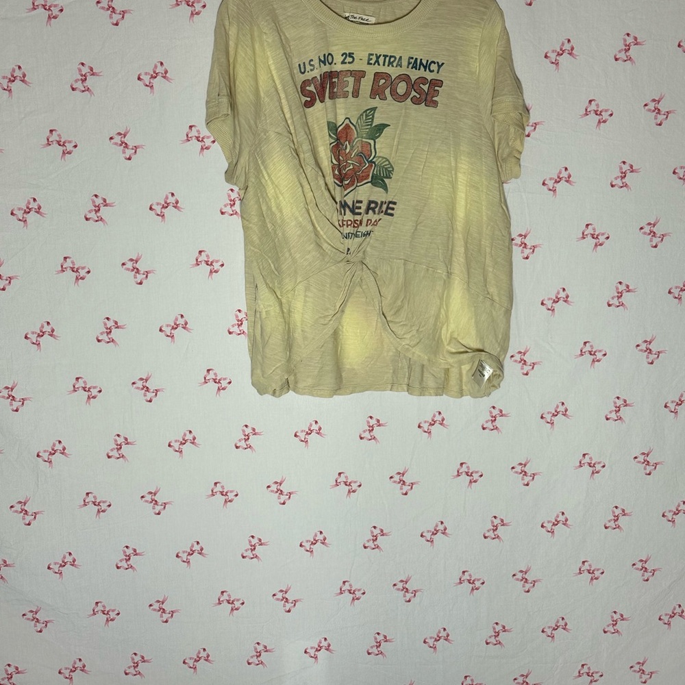 We The Free Sweet Rose T-Shirt - Yellow